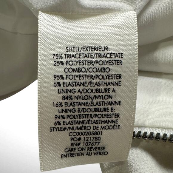 Alice + Olivia Size XL Classic Harmon Cami Strap Bodysuit White Satin Minimalist - Picture 10 of 11